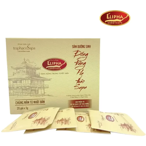 Sâm Dưỡng Sinh Đông Trùng Hạ Thảo Sapa Elipha - Chủng nấm từ Nhật Bản - Traphaco Sapa - Vitafood - 9Mart.vn