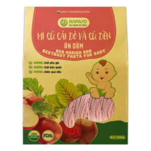 Mì Củ Cải Đỏ & Củ Dền Ăn Dặm Organic Anpaso 300g