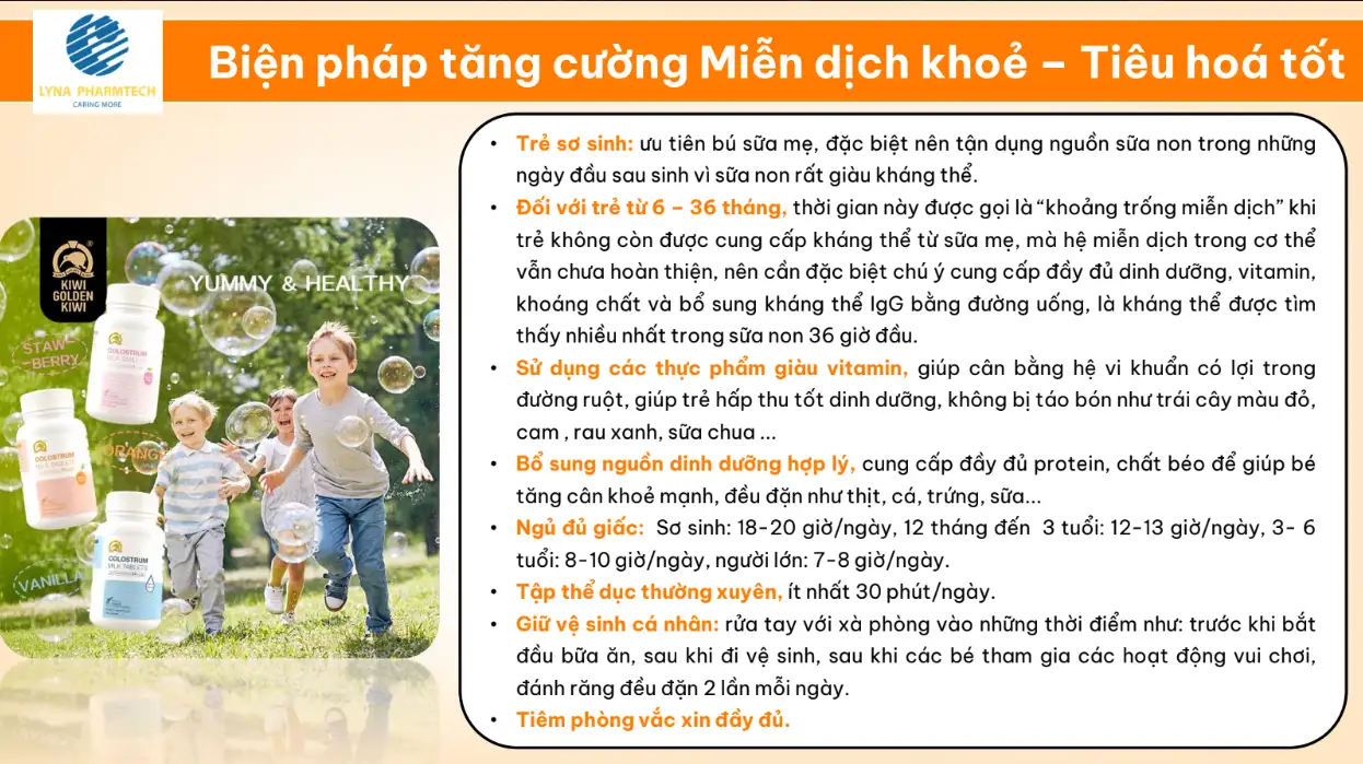 Biện Pháp Tăng Cường Miễn Dịch Khỏe - Tiêu Hóa Tốt