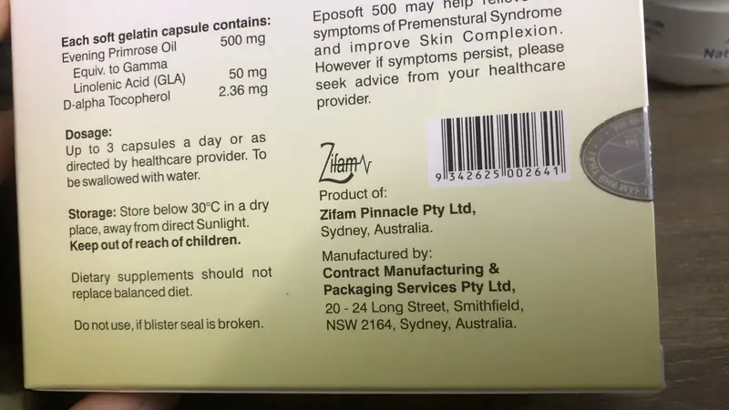 Eposoft, thương hiệu Zifam , Eposoft là sản phẩm của công ty dược phẩm Zifam tại Australia - 9mart.vn