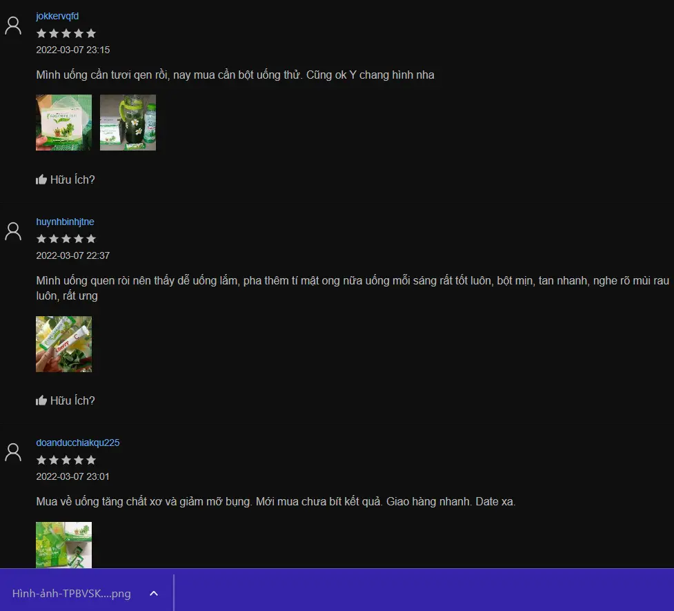 Khách hàng feedback GREEN FILTER CELERY - 9mart.vn