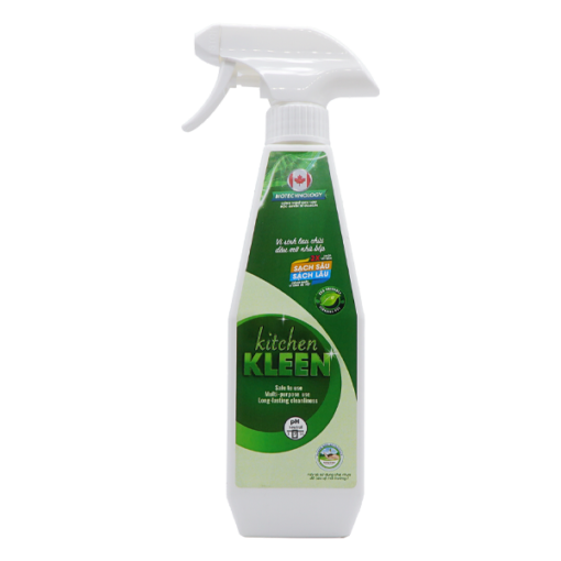 Chai 500 trước-01 Kitchen Kleen - Bộ vi sinh lau chùi dầu mỡ (01 Chai 500ml + 03 ống 5ml) chính hãng giá tốt - 9Mart.vn