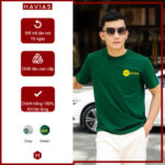 Áo thun LOG HAVIAS Cotton nam xanh lá cây - 9Mart.vn
