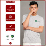 Áo thun LOG HAVIAS Cotton nam xám - 9Mart.vn