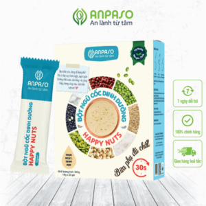 Ngũ Cốc Dinh Dưỡng Happy Nuts 20 gói x 18gr – Ngũ Cốc Tiện Lợi Anpaso