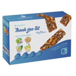 Thanh gạo lứt hạt và dừa giòn 136g/hộp