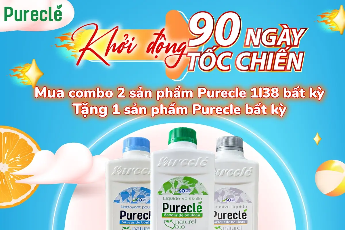 Chương trình khuyến mãi Purecle khởi động 90 ngày tốc chiến 2023 dành cho đối tác 9Mart.vn
