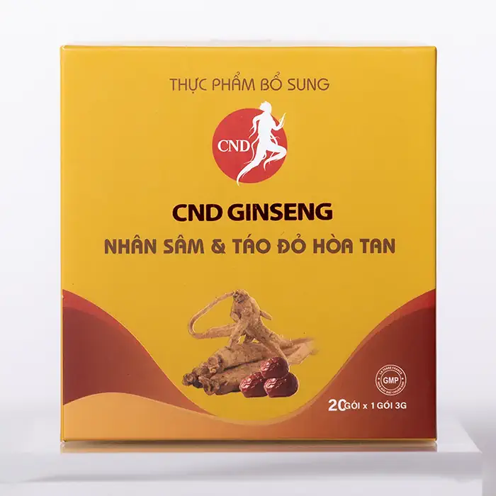 Nhân sâm & táo đỏ hòa tan CND Ginseng 20 gói x 3g chính hãng giá tốt - 9mart.vn