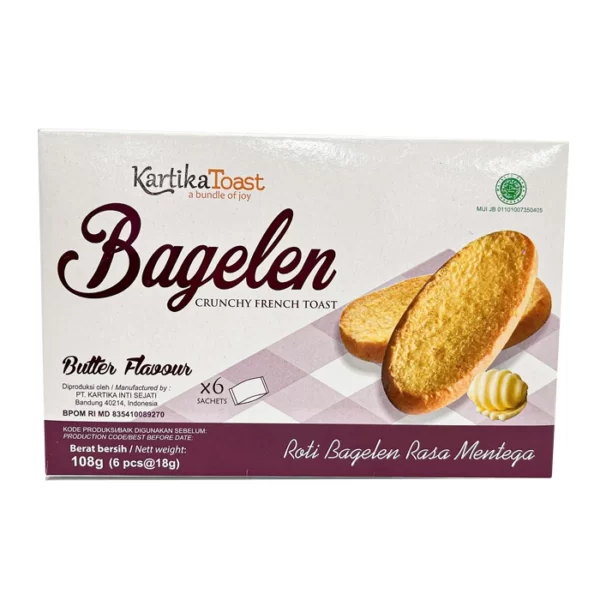 Bánh Mì Nướng Giòn Kiểu Pháp Bagelen Butter Flavour Vị Bơ - Kartika Toast - 9Mart.vn