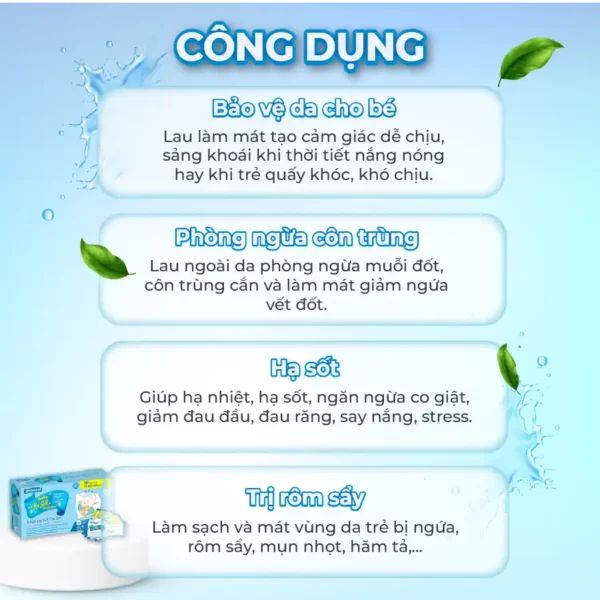Công Dụng Của Khăn Lau Hạ Sốt Trẻ Em Baby Hạ Sốt Pharphap - Jp Natural - 9Mart.vn