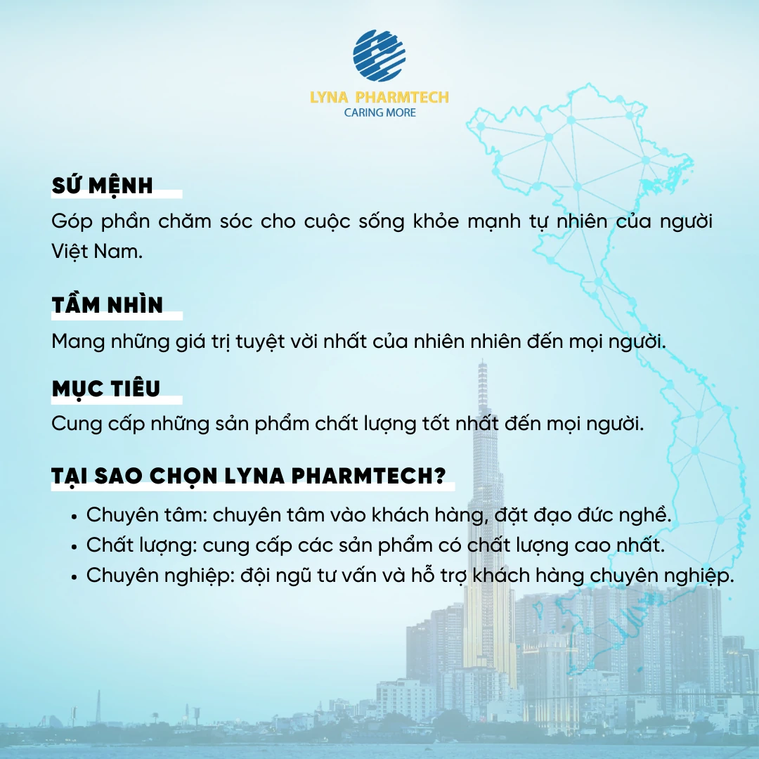 Sứ mệnh, tầm nhìn, mục tiêu, tại sao chọn Lyna Pharmtech - 9mart.vn