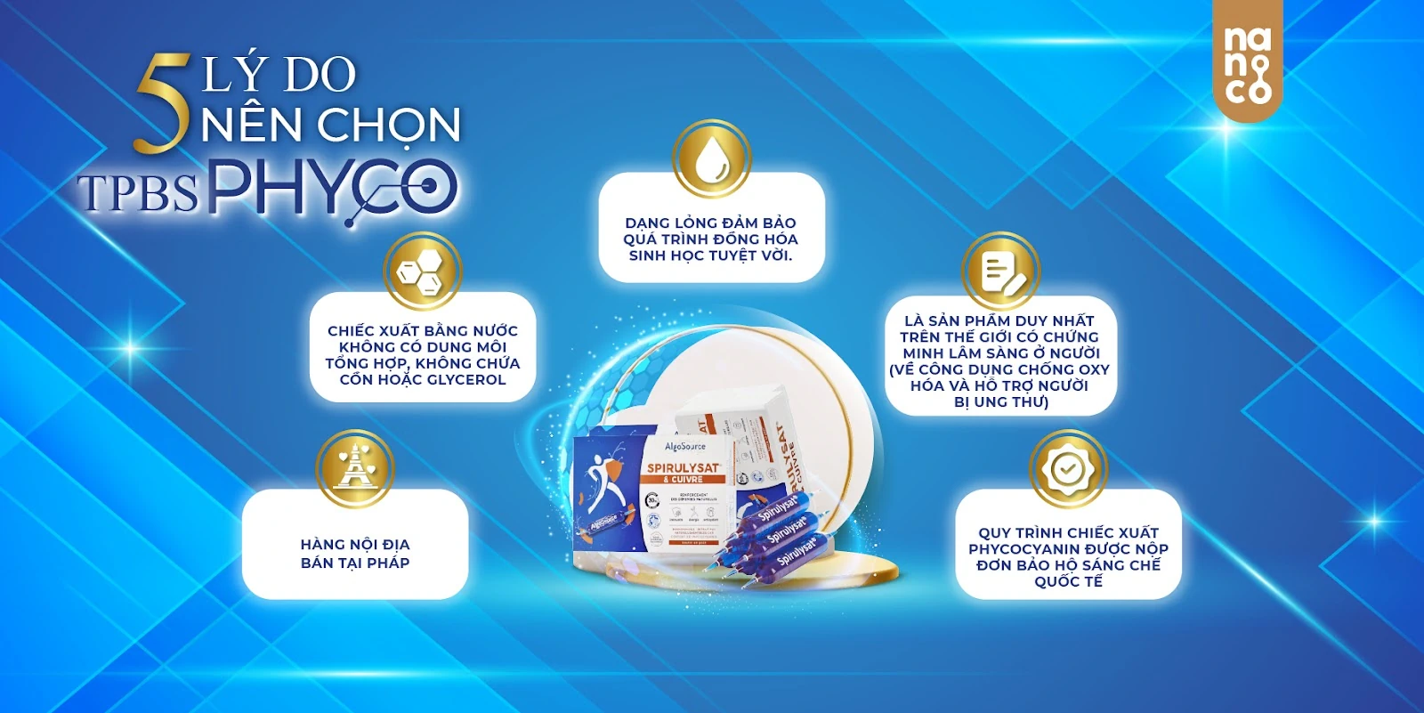 5 LÍ Do ChỌn ThỰc PhẨm BỔ Sung Phycocyanin - Algosource - Nanoco - 9Mart.vn