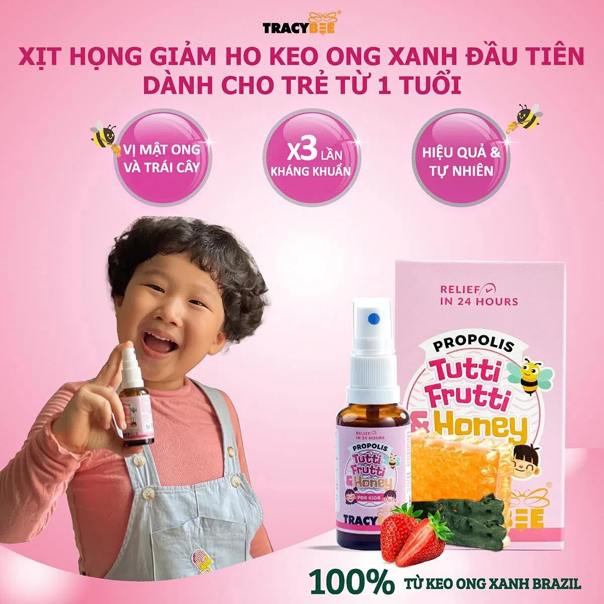 Keo Ong Xanh Xịt Tracybee đầu Tiên Dành Cho Trẻ Từ 1 Tuổi - 9Mart.vn