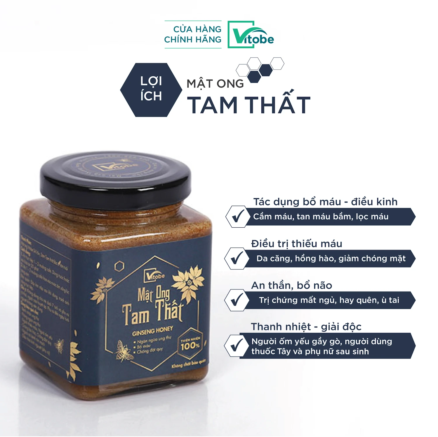 Lợi ích Mật Ong Tam Thất Bắc Vitobe - 9mart.vn