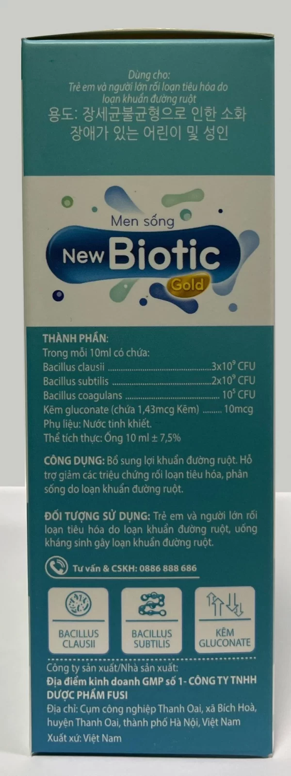 Thành Phần Và Công Dụng Men Sống New Biotic Gold - 9Mart.vn