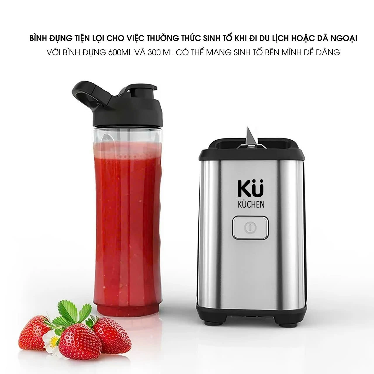 Bình đựng Của Máy Xay Sinh Tố Mini Kuchen Ku Mb1212 Nhỏ Gọn Dễ Dàng Mang đi Du Lịch - 9mart.vn