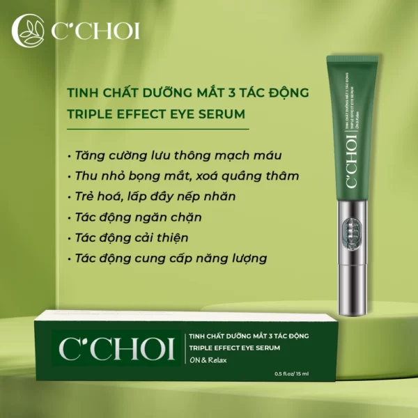 Công Dụng Tinh Chất Dưỡng Mắt 3 Tác động C’choi - Triple Effect Eye Serum - Punar - 9Mart.vn