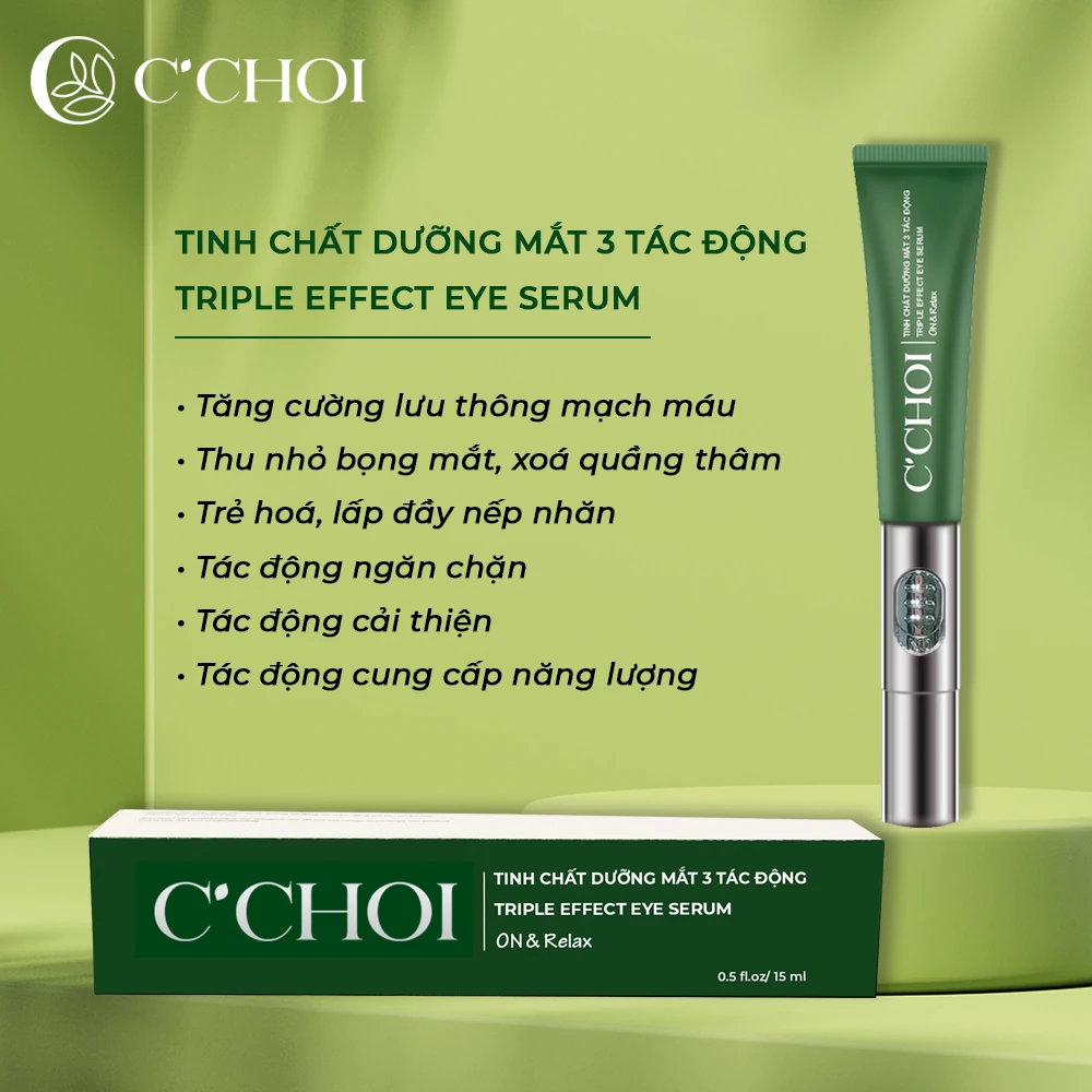 Công Dụng Tinh Chất Dưỡng Mắt 3 Tác động C’choi - Triple Effect Eye Serum - Punar - 9mart.vn