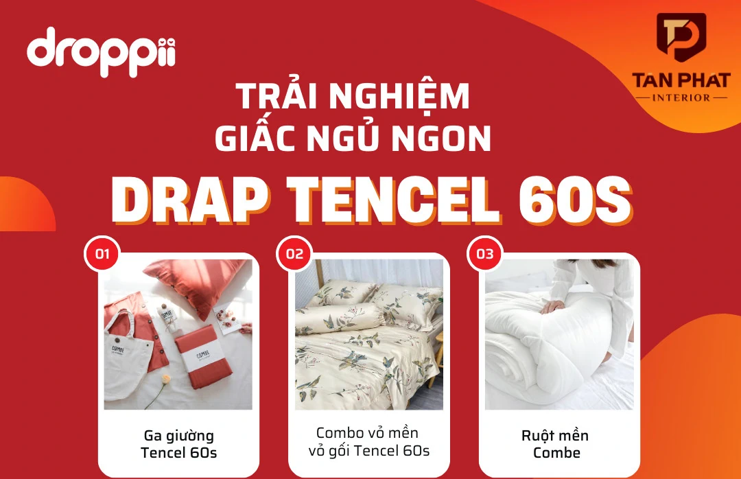 Khuyến Mãi Drap Tencel 60s - Tân Phát - 9Mart.vn