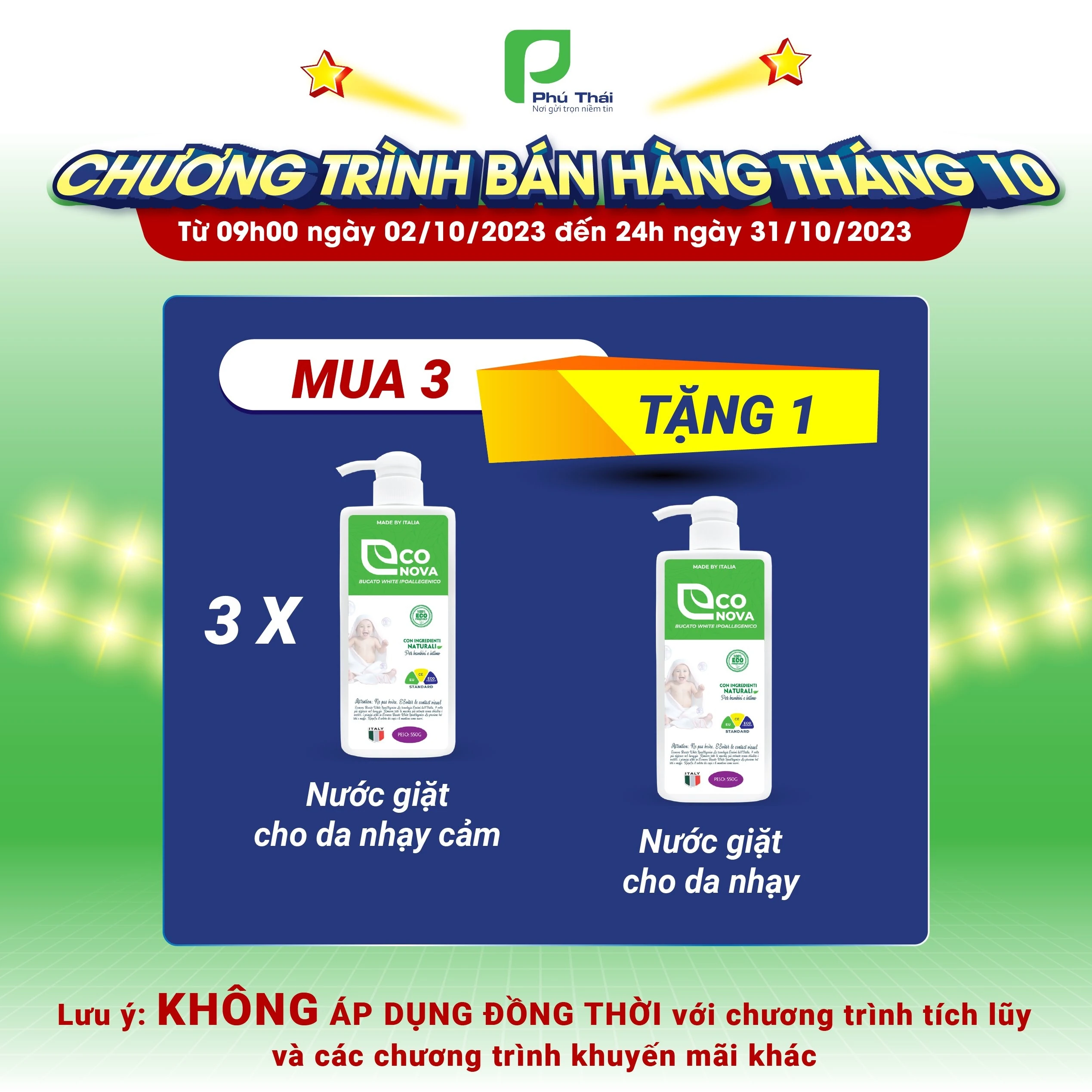 Khuyến Mãi Nước Giặt Cho Da Nhạy Cảm Econova - 9mart.vn