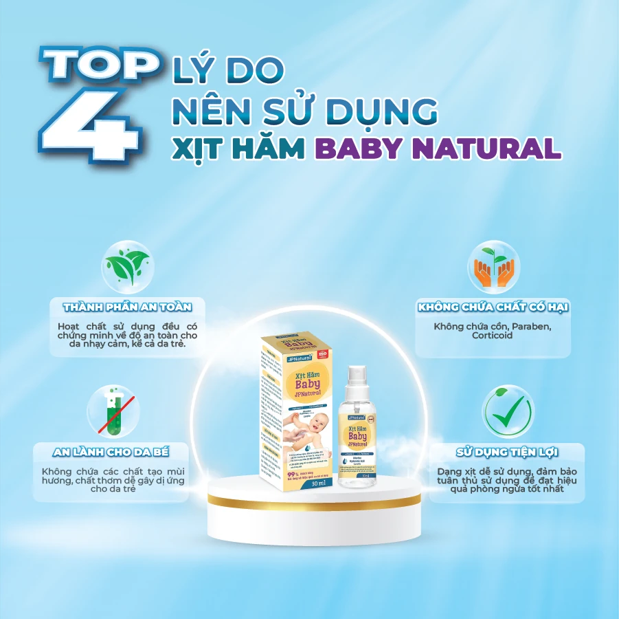 Ưu điểm Của Xịt Hăm Baby Jpnatural - 9mart.vn