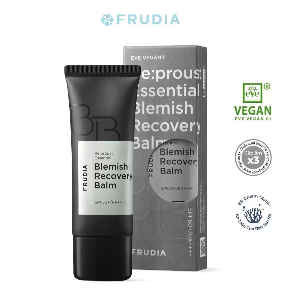Kem nền chống nắng thuần chay BB cream - Frudia re:proust essential blemish recovery balm 40g - Droppii Mall