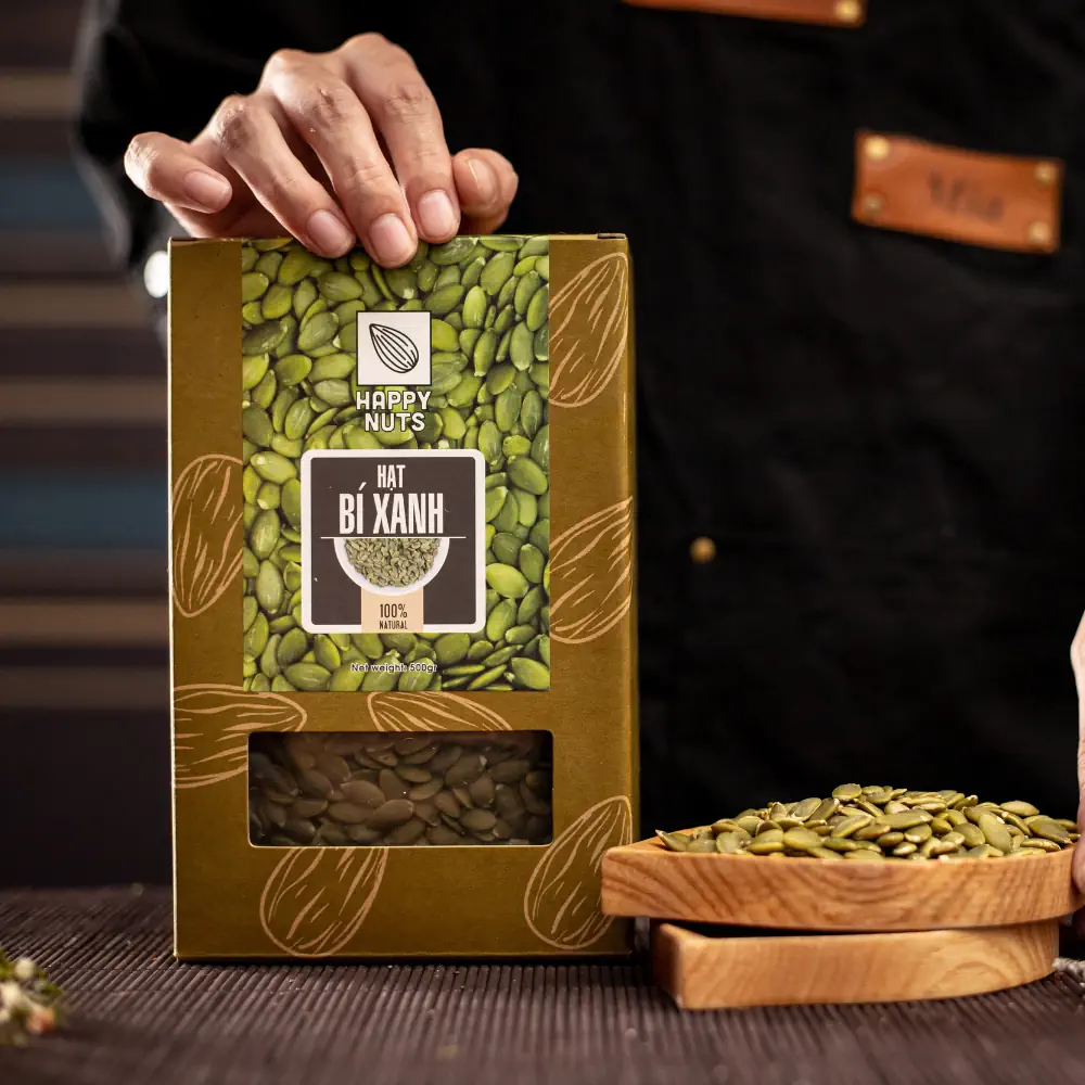 Hạt Bí Xanh Ấn Độ Happy Nuts Tách Vỏ Sấy Khô - Droppii Mall