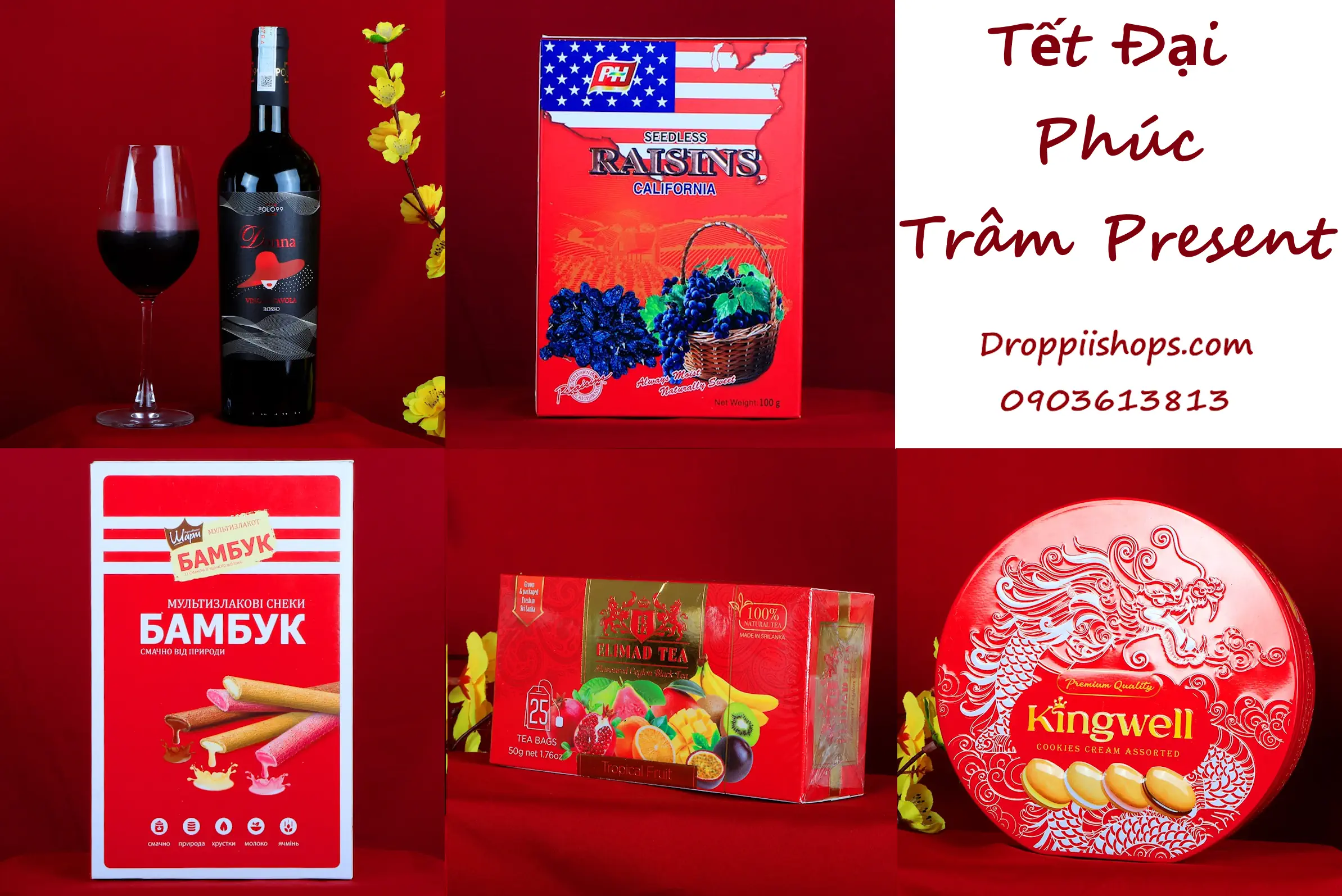 Thành Phần Bộ Quà Tết Đại Phúc Trâm Present - Trâm Tạ - Droppii Mall