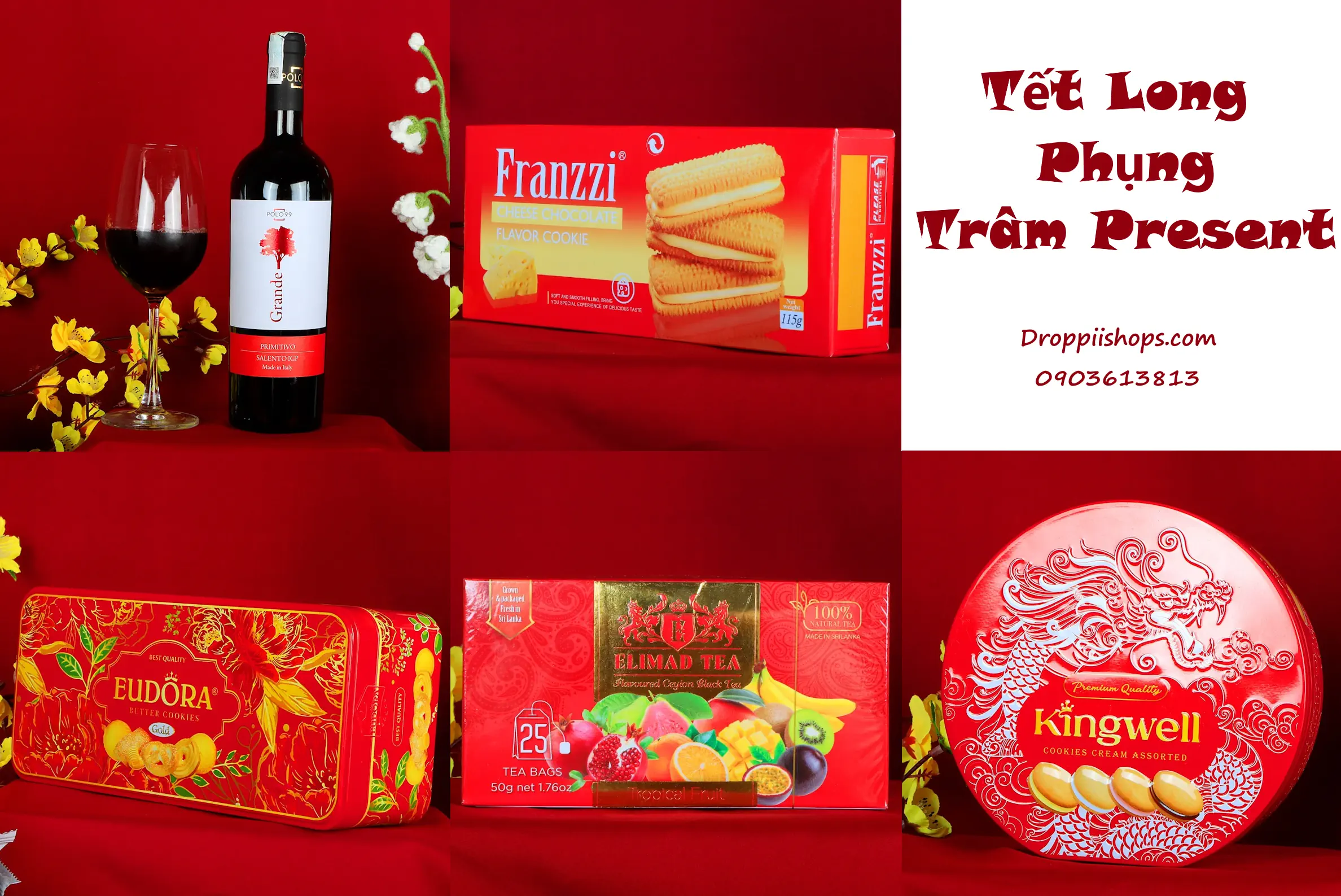 Thành Phần Bộ Quà Tết 2024 Trâm Present - Thành Phần Hộp Quà Tết Long Phụng 2024 Trâm Tạ - Droppii Mall