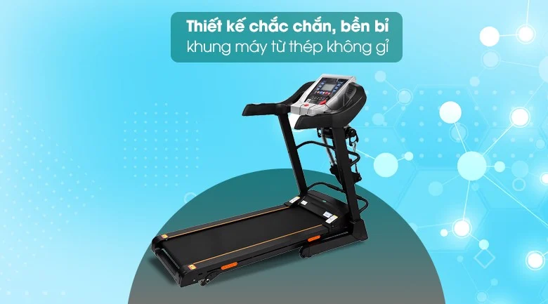 Thiết Kế Khung Máy Thép Không Gỉ Chắc Chắn Bền Bỉ - Máy Chạy Bộ Trong Nhà Airbike Sport T800