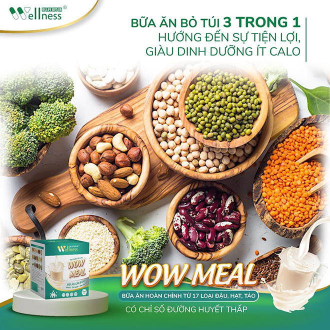Chọn Wow Meal thay thế bữa ăn thông thường dành cho người ăn chay hoặc người bị tiểu đường - 9mart.vn