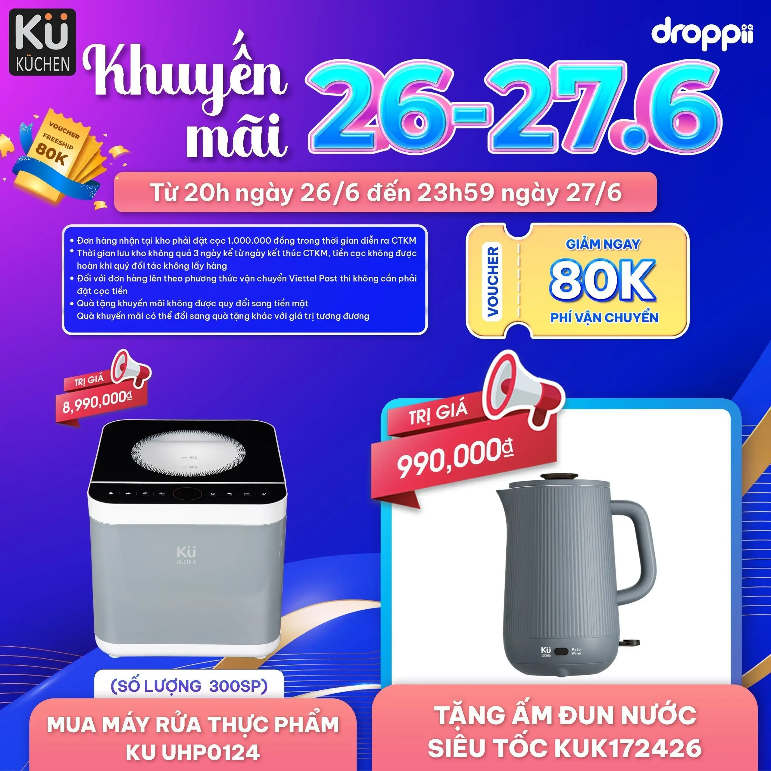 Tặng 1 Ấm đun nước siêu tốc KUK172426 [Mua 1 sản phẩm bất kì]