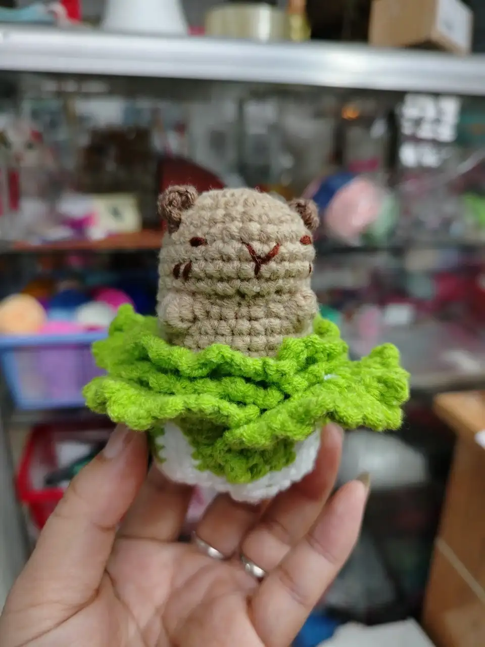 Đồ decor handmade Capybara bằng len (chuột lang nước)