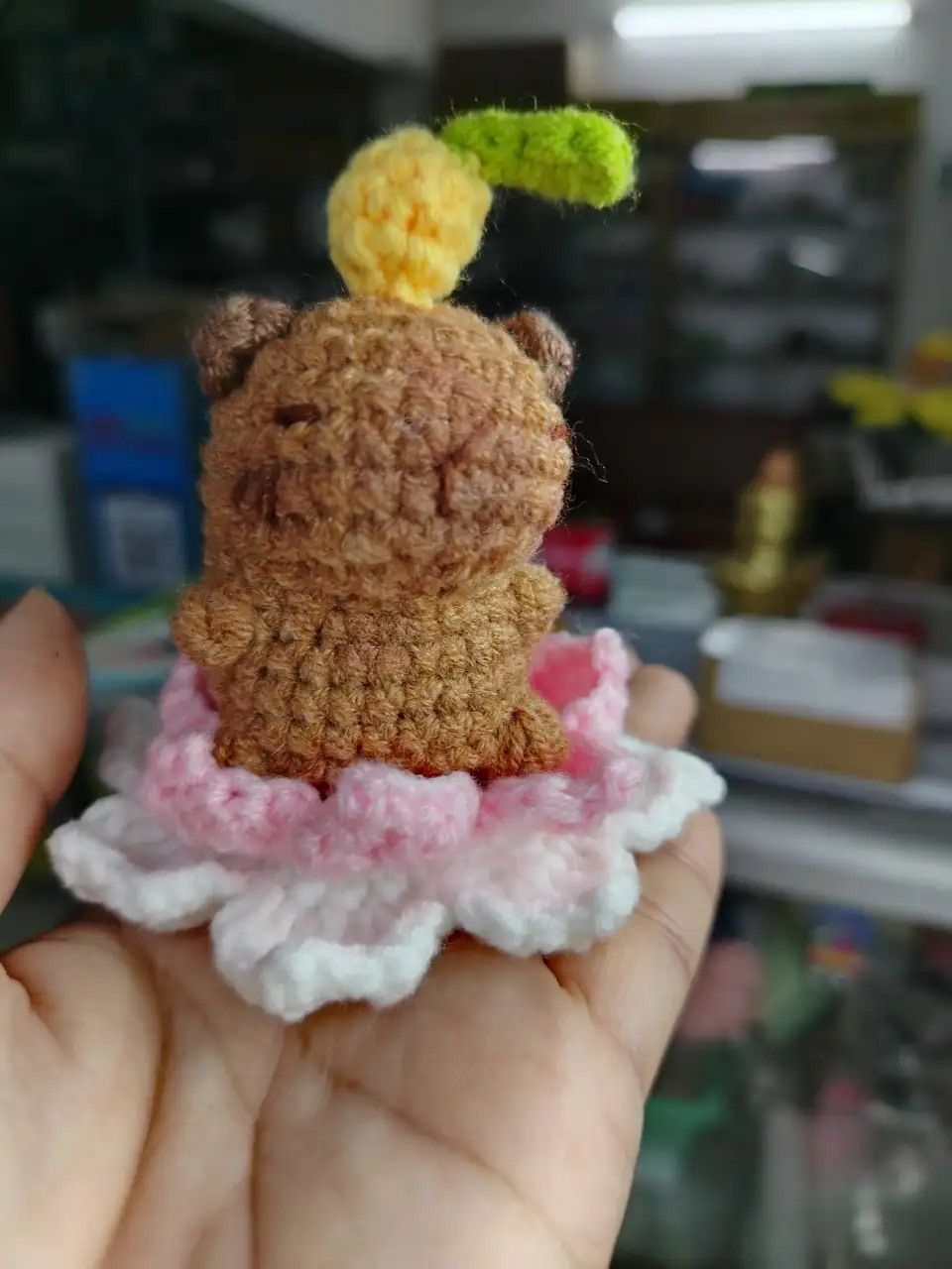 Đồ decor handmade Capybara bằng len (chuột lang nước)