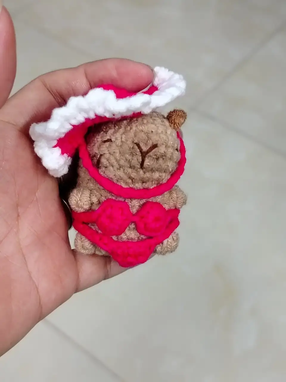 Đồ decor handmade Capybara bằng len (chuột lang nước)