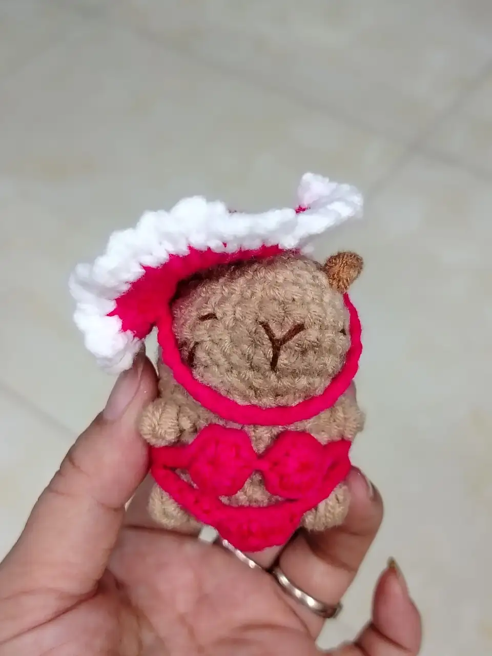 Đồ decor handmade Capybara bằng len (chuột lang nước)